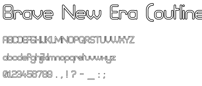 Brave New Era (outline) G98 font